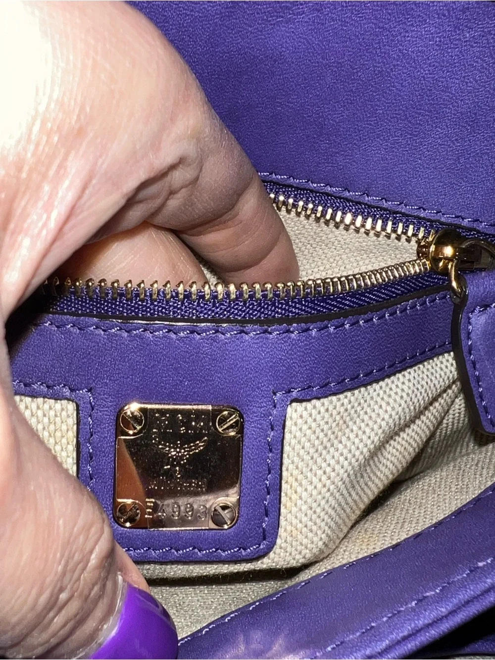 AUTH MCM CROSSBODY PURPLE